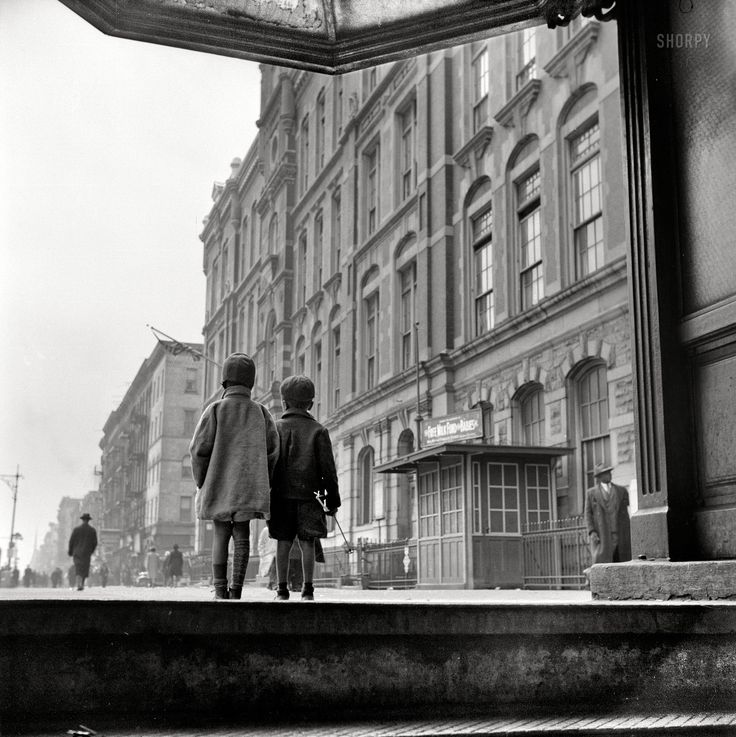 Street Scene: Two Children Walking; Harlem, NY, 1943