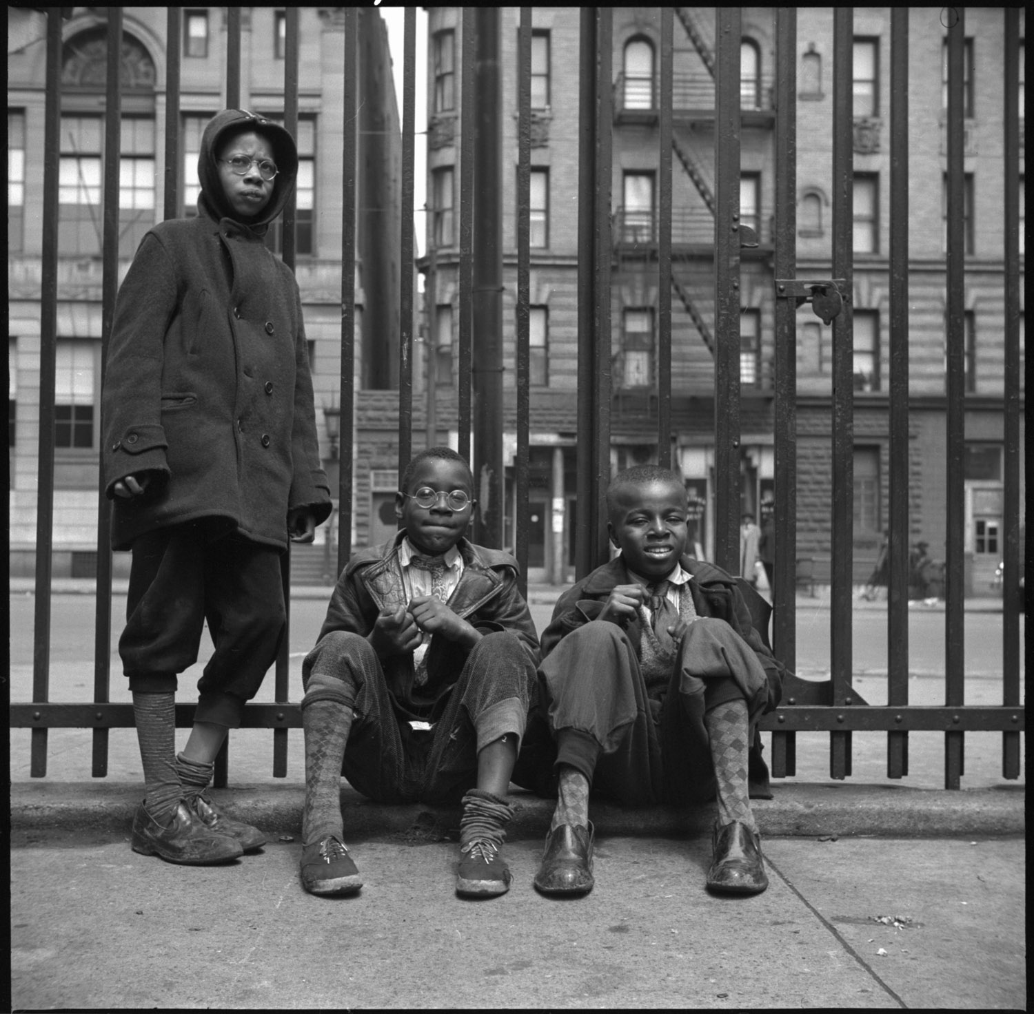 Street Scene: Three Young Boys, Harlem, NY 1943