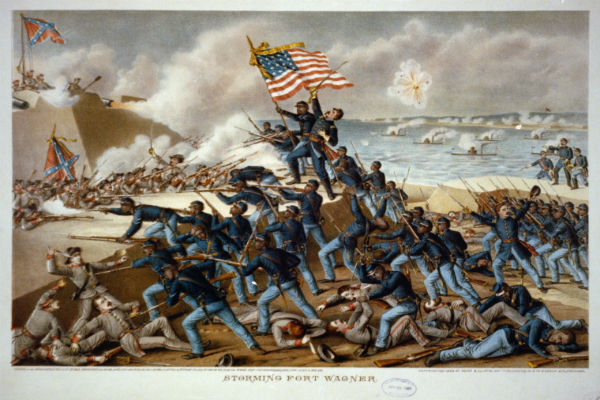 The Storming of Ft Wagner by Kurz and Allison 1890